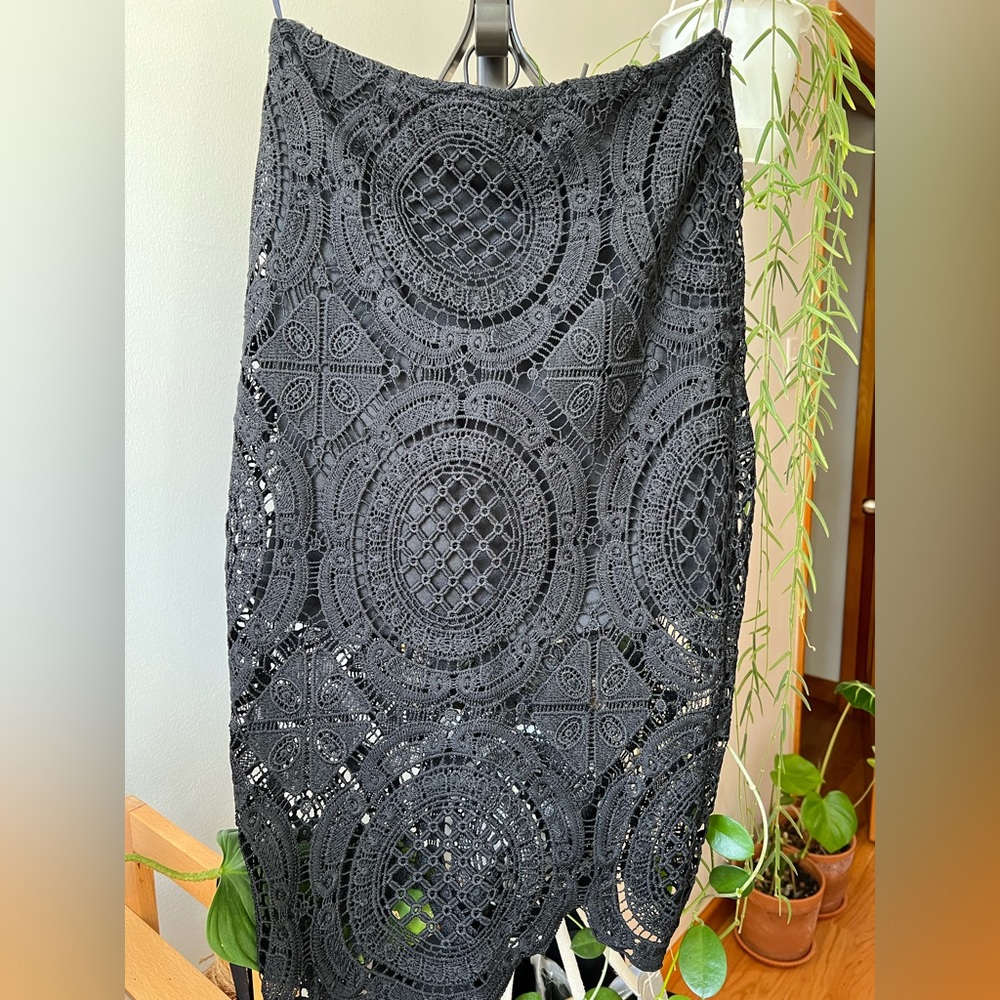 Missguided Lace Skirt in Black